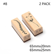Natural Wood Stamps - Plants and floral