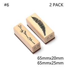 Natural Wood Stamps - Plants and floral