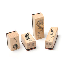 Natural Wood Stamps - Plants and floral