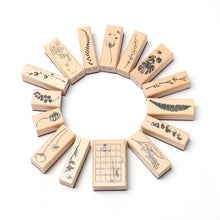 Natural Wood Stamps - Plants and floral