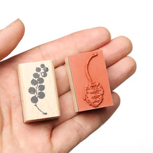 Natural Wood Stamps - Plants and floral