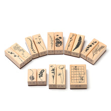 Natural Wood Stamps - Plants and floral