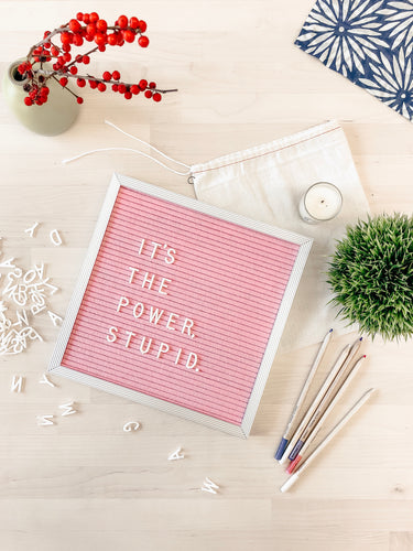 10x10 Pink Felt Letter Board | LIMITED EDITION