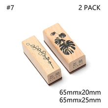 Natural Wood Stamps - Plants and floral