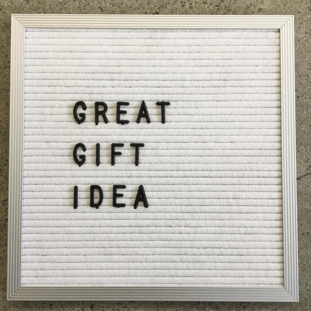 10x10 White Felt Letter Board | Customized Gift Edition